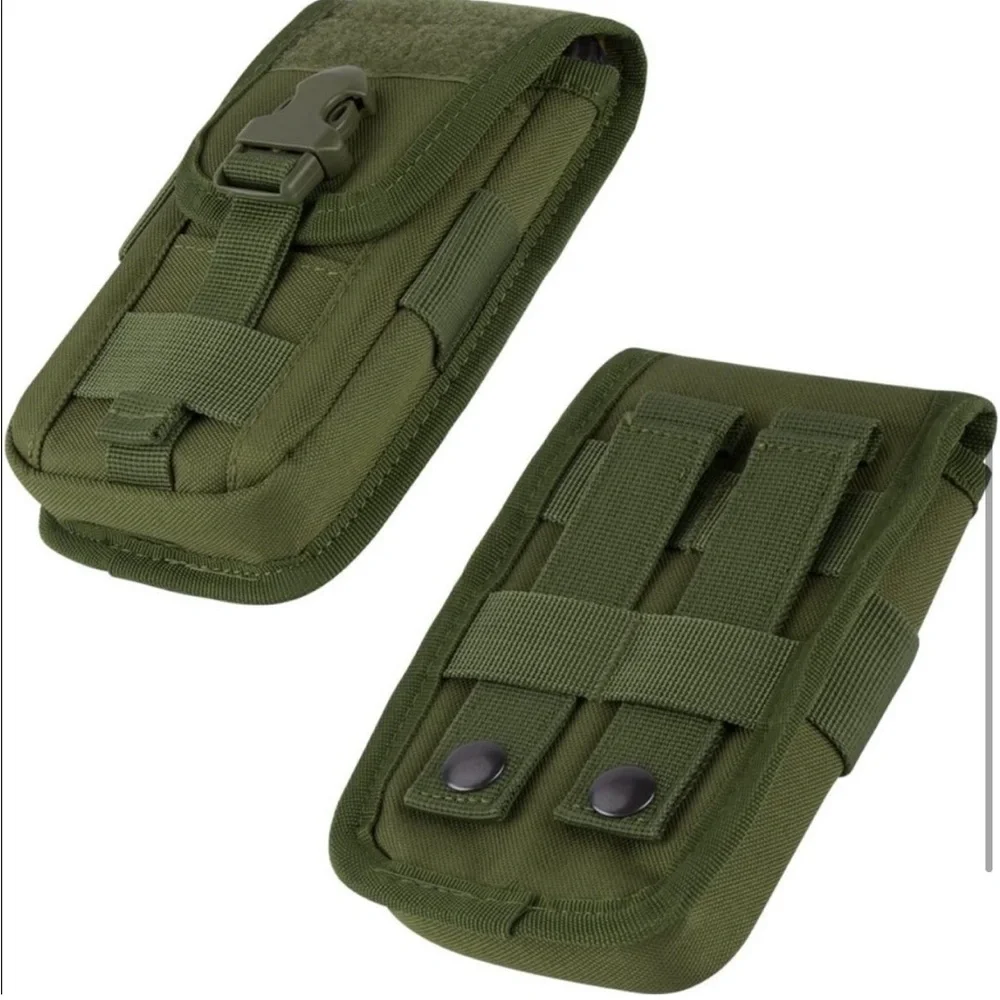 Tactical Cell Phone Holster Pouch, Molle Attachment Belt Holder Waist Bag